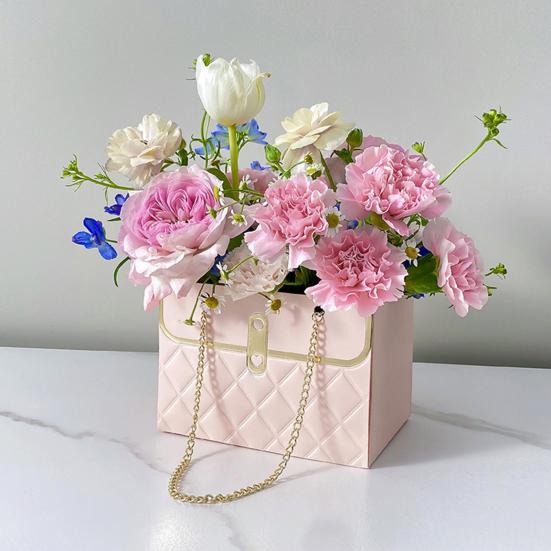 4Pcs Flower Handbag Portable Long Lasting Convenient To Use Visual Effect Flower Tote Bag