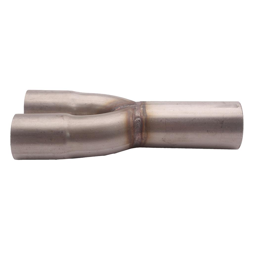 Exhaust Merge Collector, Dual 1.5'' ID Inlet .75'' OD Outlet Stainless Steel Collector