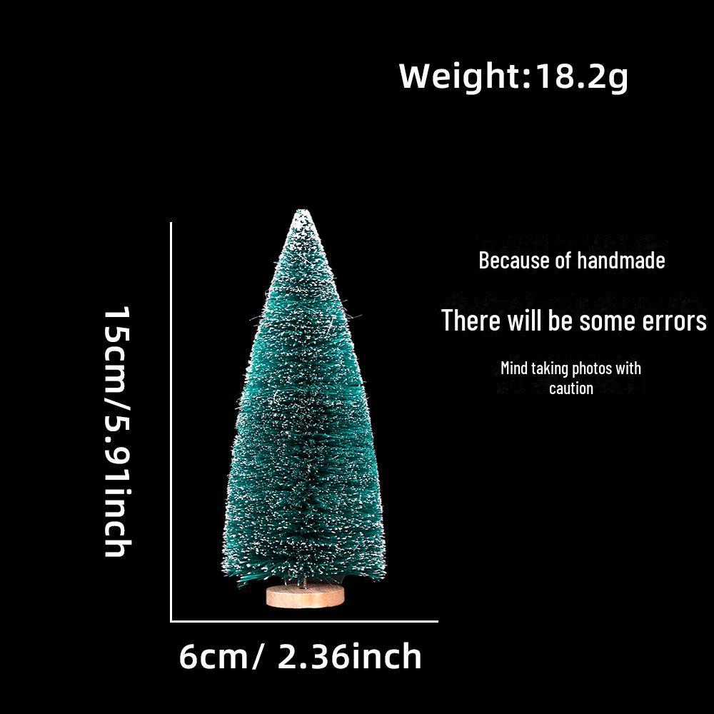 White Mini Christmas Tree Desktop Ornament - Small Christmas Decorations for Window Display