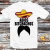 230 г/м² 100% хлопок Adios Bitchachos Amigos Мексиканские усы Футболка Винтаж Ретро Крутой Подарок Мужская Женская Унисекс Мультяшная Аниме Футболка Топ B439