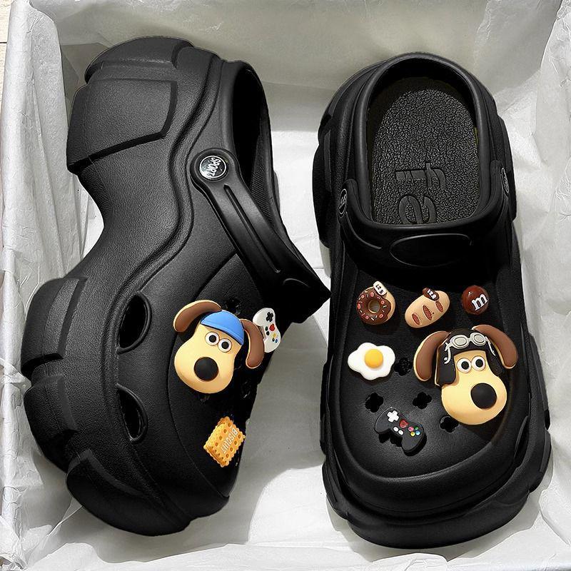 Женские летние 2024 года нескользящие пляжные сандалии Baotou на толстой подошве