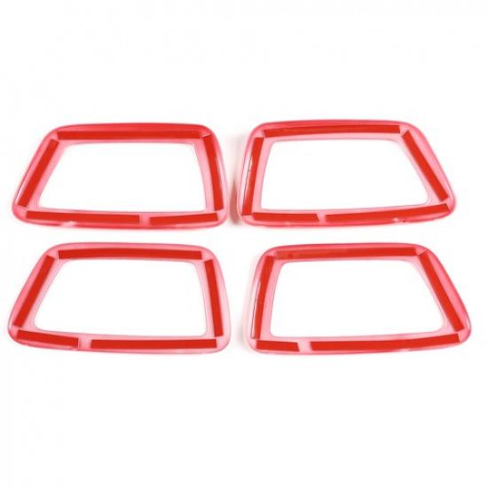 Car Front Rear Door Handle Frame Trim ABS Red Trim Cover For Toyota Tacoma 16-22