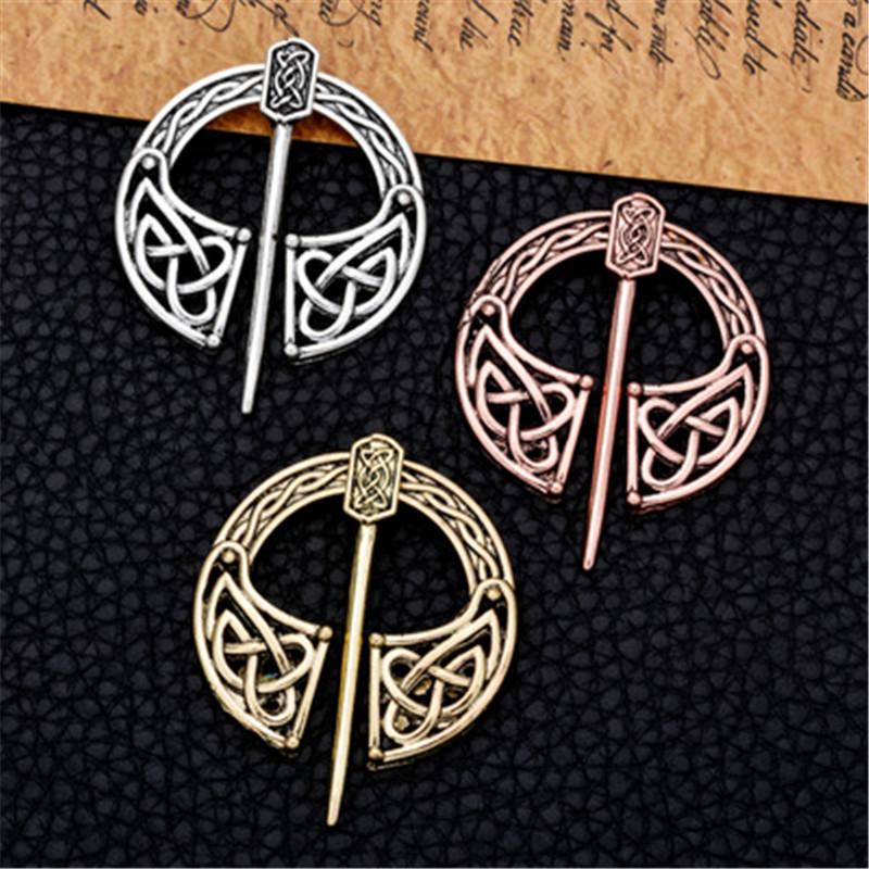 New Fashion Women Hand Forged Medieval Norse Runic Viking Jewelry Vintage Wulflund Belt Buckles Viking Cloak Brooch Cloak Pin