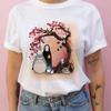 Summer 100% Cotton T-shirt Studio Ghibli Totoro Harajuku Style Kawaii Totoro Ghibli Loose Casual T-shirt Women