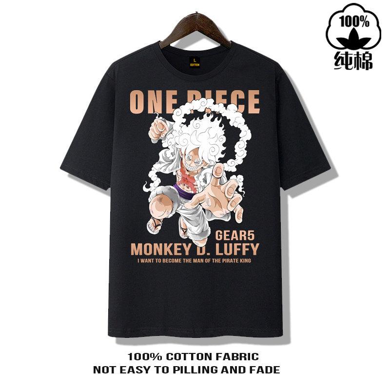 ONE PIECE Короткий рукав Мужские и Женские Один Стиль Удобный Короткий рукав Одежда для Пар Повседневный Короткий рукав Популярный