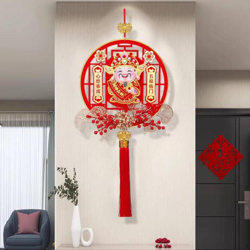 Chinese Year Decoration Front Door Hanging Ornament Wall Hanger Garland Window Decor for Party