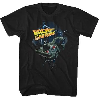 Назад в будущее Классический автомобиль Графическая футболка Camiseta Летняя футболка с коротким рукавом Назад в будущее хлопковая мужская футболка топ#Цвет(4)