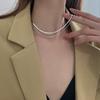 Double Layered Necklace for Women with Light Luxury Temperament and Niche Design for Snake Bone Chain