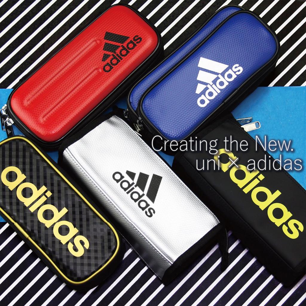 Mitsubishi Pencil Adidas Pencil Case AI01 Red Enamel and Fabric Double Pocket PT1400AI01.15