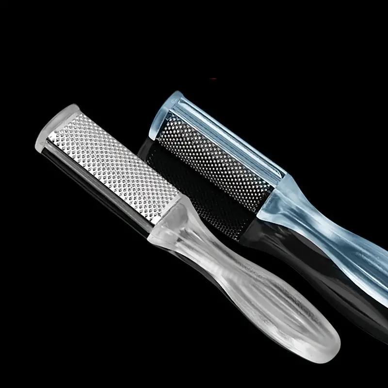 Двусторонний напильник для ног и средство для удаления мозолей, инструмент для ухода за кожей, пластиковый портативный напильник для педикюра