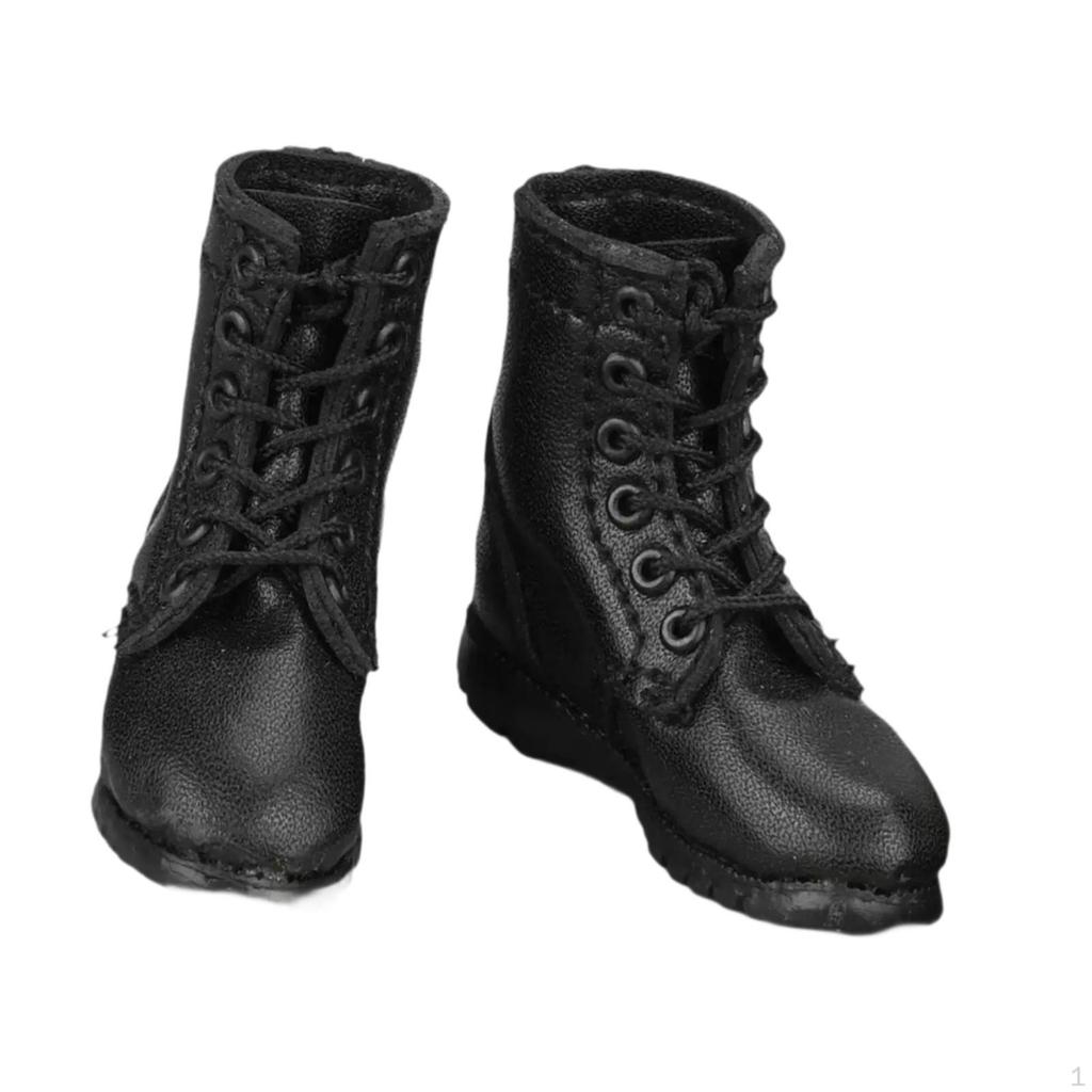 1:6 Scale Short Tube Boots Miniature Figure Costume Accessories Outfit Fashion Stylish Lace Up Boot