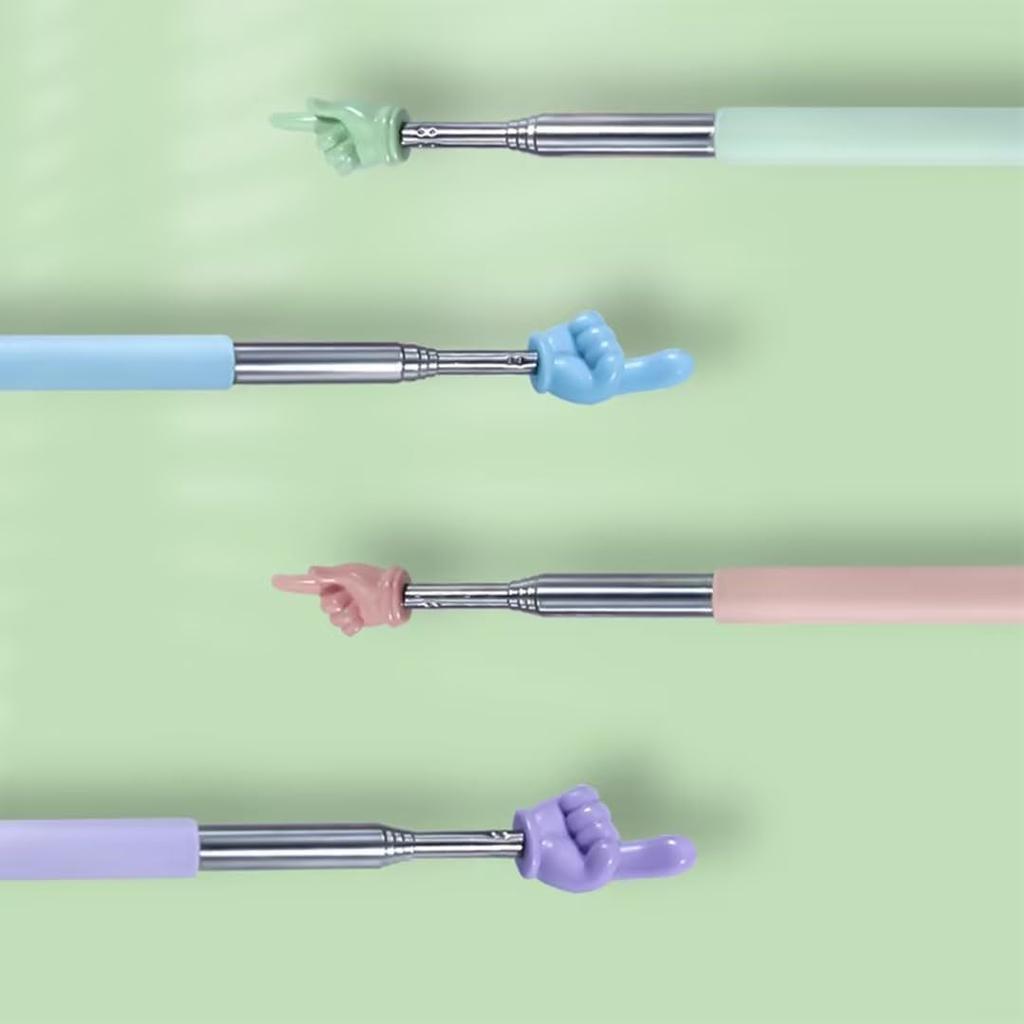 Черный телескопический указка для учителей, Указка для преподавания в классе, Металлическая ручная выдвижная указка, Длина в разложенном виде 21,6 дюйма, Ручной презентер