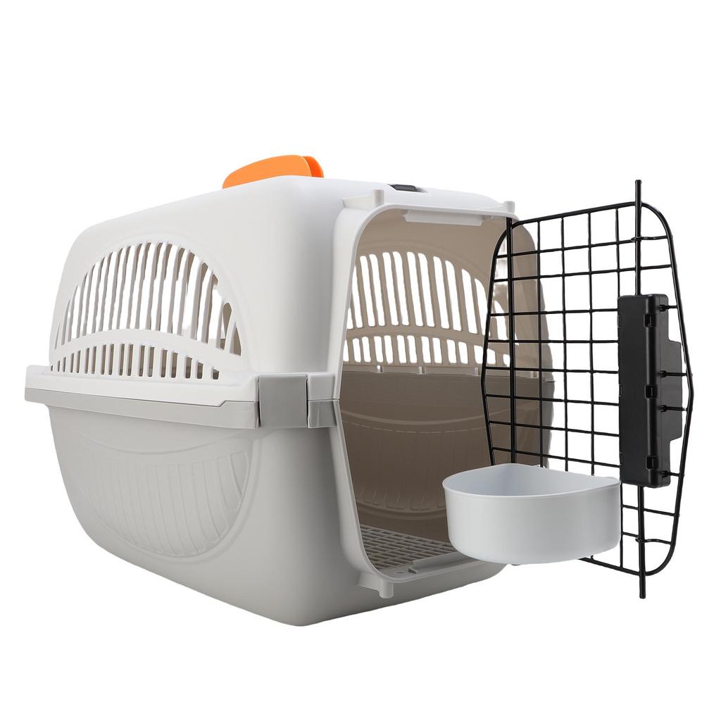 Plastic Pet Carrier Easy To Assemble Ample Space Excellent Ventilation Portable Dog Carrier for