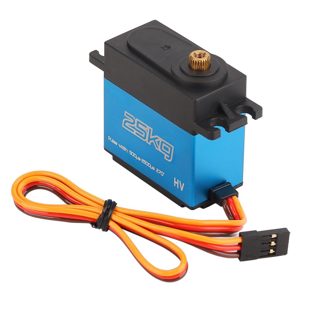 Металлический сервопривод 25 кг Полностью цифровой Водонепроницаемый Вращение на 270 градусов с рычагом 25T для ЧПУ