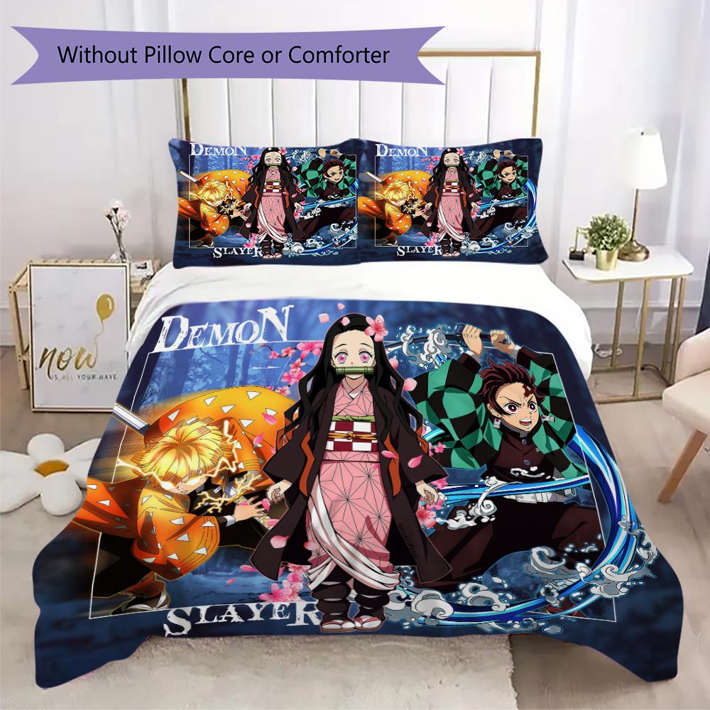 Japanese artist Koyoharu Gotouge's Demon Slayer Home Decoration Soft Printed Sofa Cover Blanket Bedding Down Pillowcase Duvet Cover (without core) P22