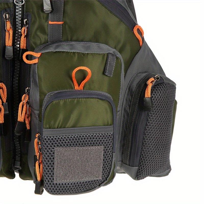 Рыболовный жилет Жилет для рыбалки нахлыстом Многокарманный дышащий сетчатый жилет с регулируемым ремнем