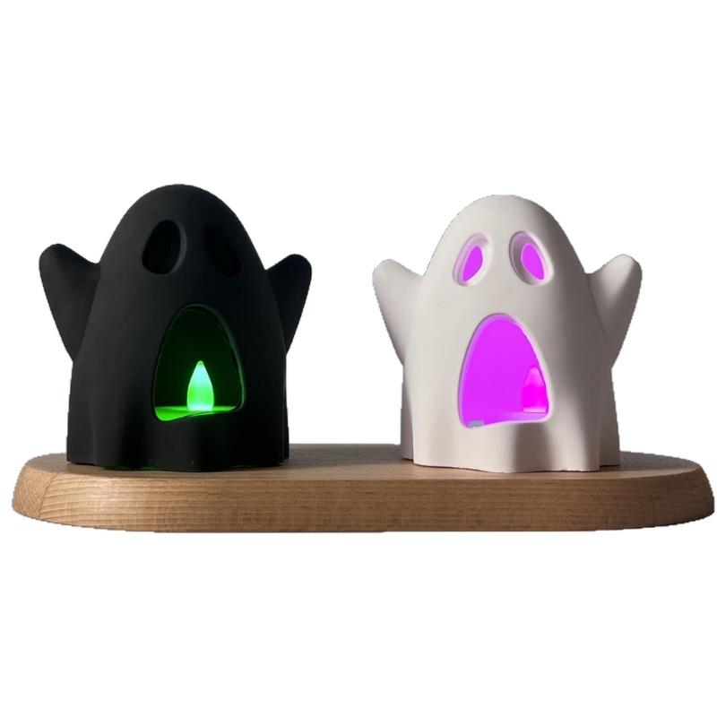 Spooky Shape Silicone Mold For Epoxy Resin Candle Holder Tealight Stand Crafting Halloween Decoration Cement Craft