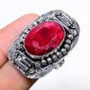 Ruby(Simulated) Gemstone Handmade Christmas Gift Jewelry Ring Size 7.5