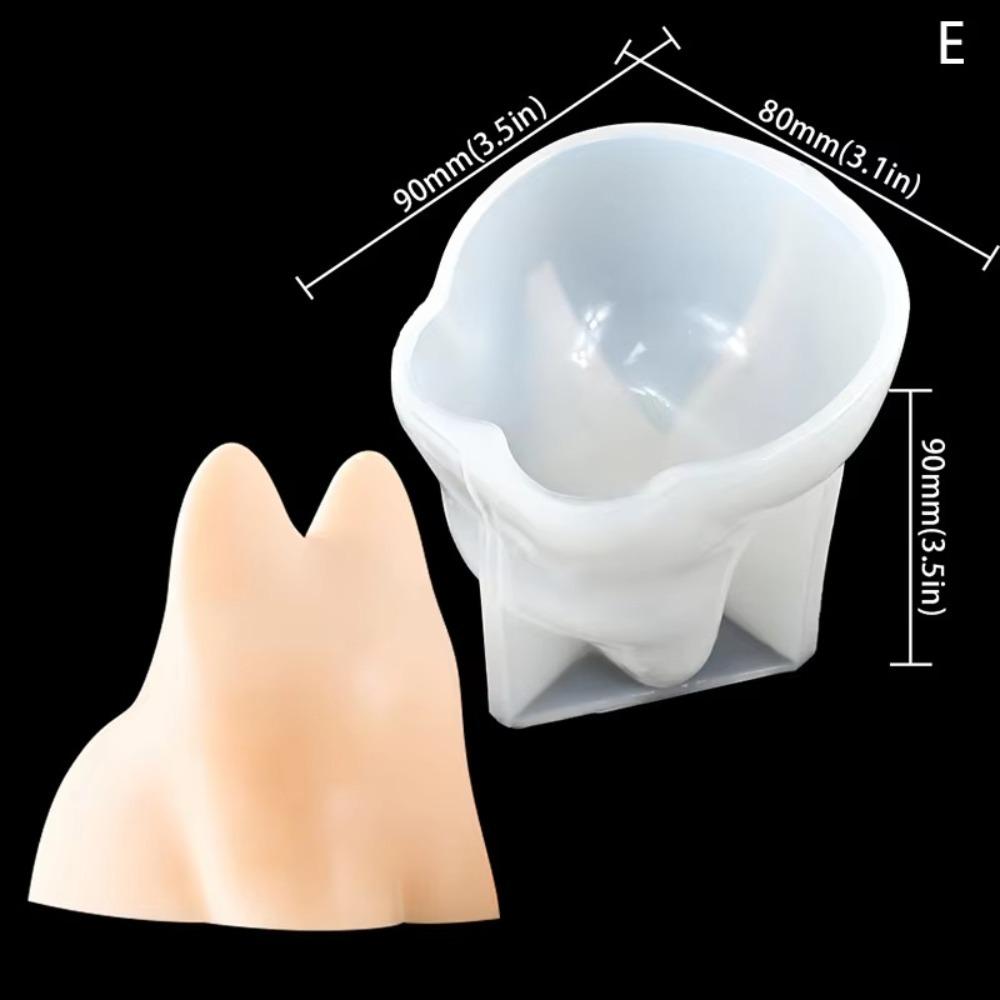 New Portable Milk Pudding Silicone Mold DIY Kitty Custard Mold Lying Dragon Cartoon Jelly Cake Molds