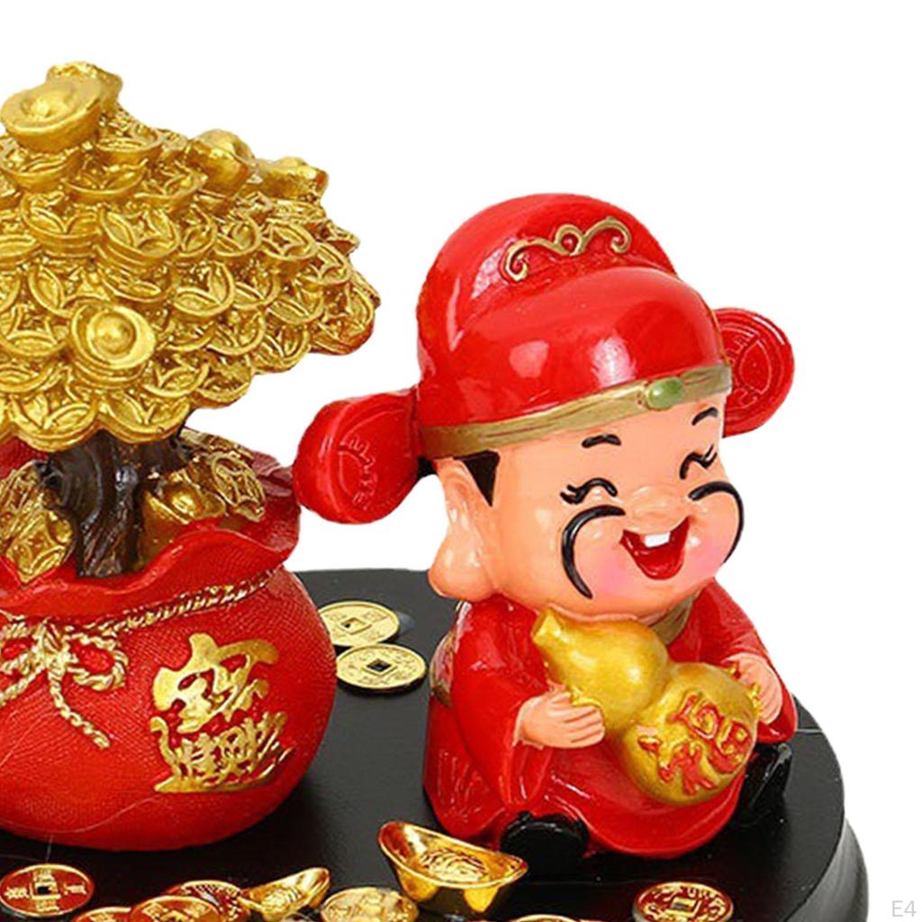 Статуя «Деревья удачи», фигурка бога, бонсай, денежное дерево для центральных элементов стола