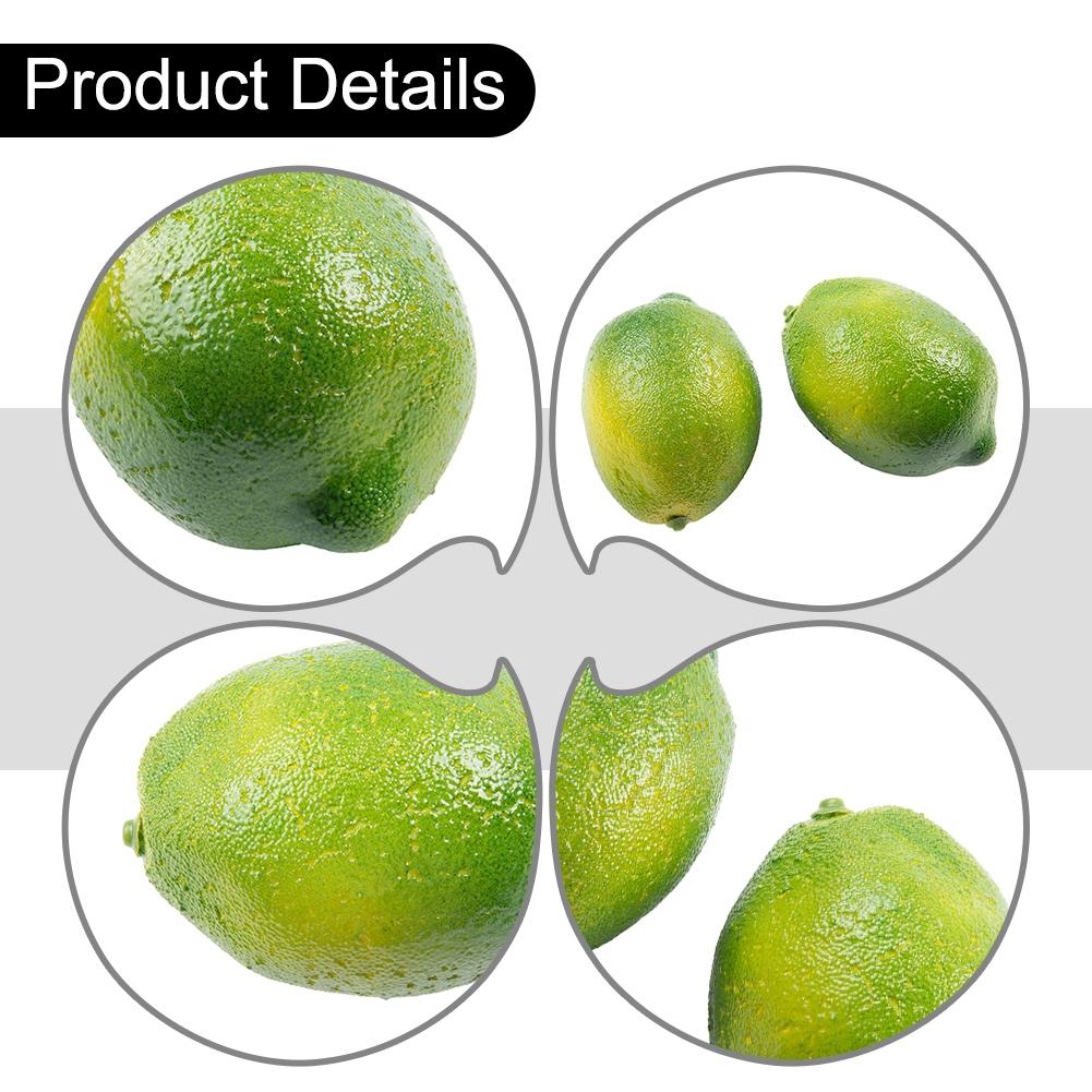 6Pcs Artificial Lemons Plastic Fake Fruit For Home Decoration Photography Props