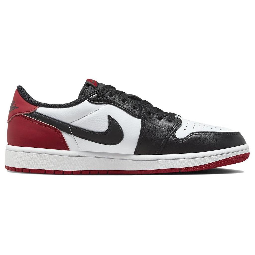 Air Jordan 1 Retro Low OG Black Toe Unisex Sneakers White Varsity-Red CZ0790-106