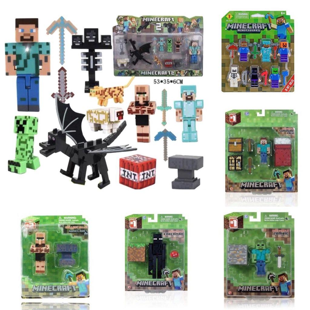 Коллекция фигурок-пазлов Minecraft Высококачественный домашний декор и подарок для геймеров
