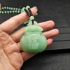 Imitation Jade Blessing Pendant, Light Green Jade Double-sided Blessing Bag Necklace, and Field Jade Jasper Blessing Pendant