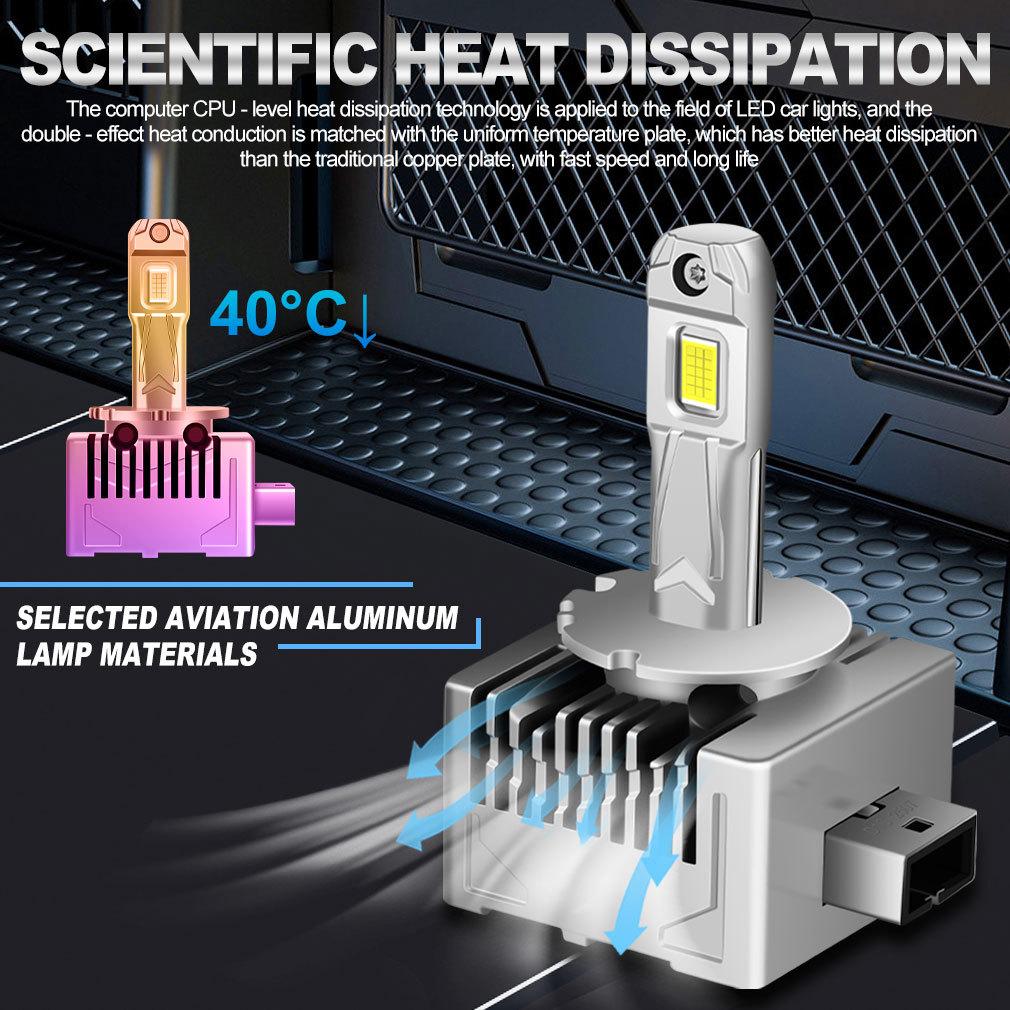 2 шт. 60000 лм D1S D3S светодиодные лампы для фар D2S D4S D8S D1R D2R D3R D4R D8R Turbo LED 30SMD CSP лампы для автомобильной фары Canbus 100 Вт 6500К фара