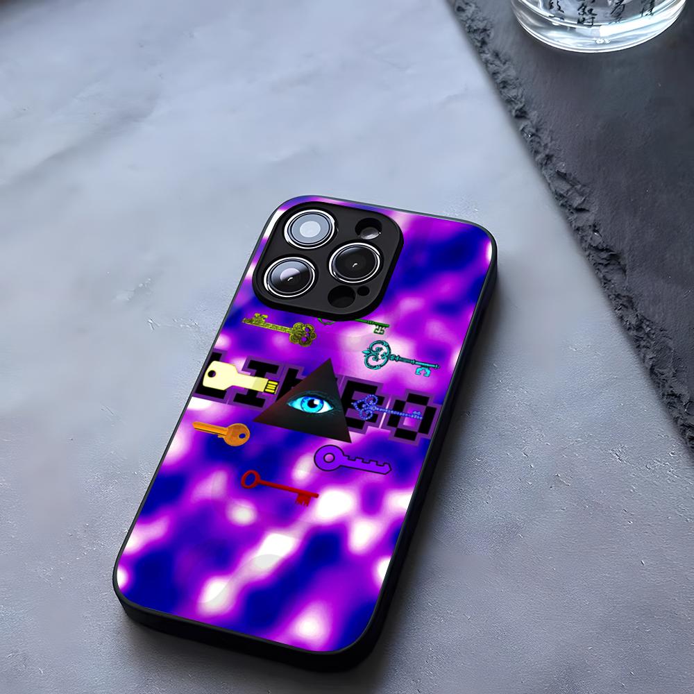 Чехол для телефона Geometry Dash Закаленное стекло Для IPhone 17 13 14 16 12 15 11 Pro Max Plus Mini X XR SE2020 Coque