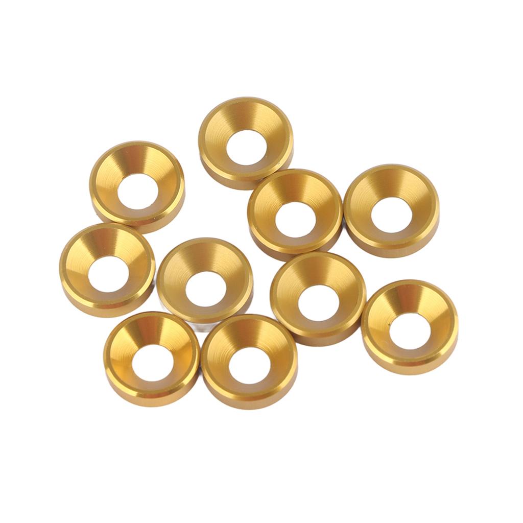 10 шт. M4 анодированные потайные головки шайбы прокладка алюминиевый сплав золото