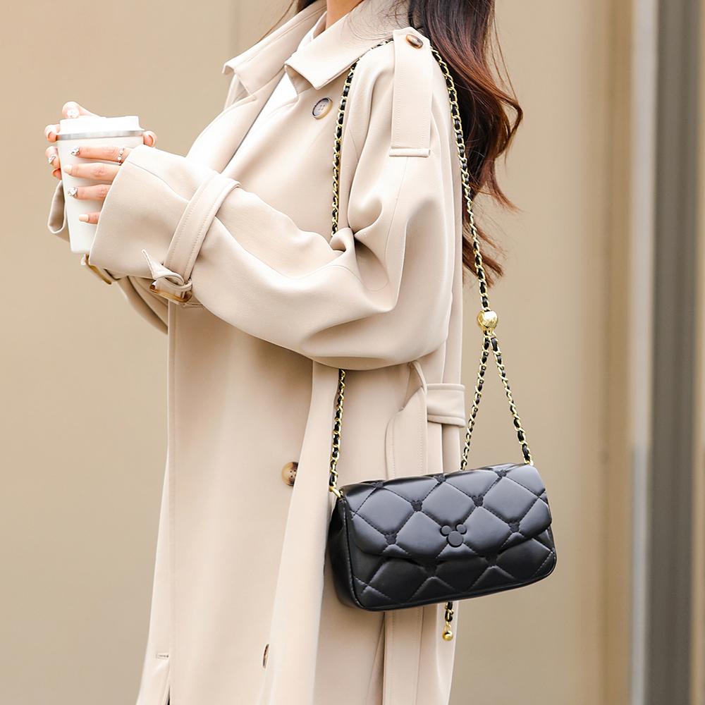 New Disney Mickey Series PU Shoulder Bag, Crossbody Bag Trumpets Women's Pink BMK-71066P