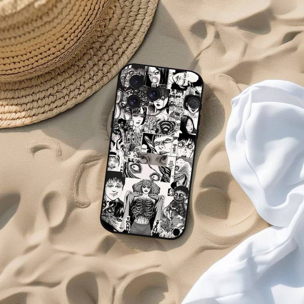 Аниме Джунджи Ито Ужасы Хоррор Чехол для Телефона Для IPhone 17 16 15 14 13 12 11 PRO MAX PLUS Mini ТПУ Мягкий Приятный для Кожи Чехол
