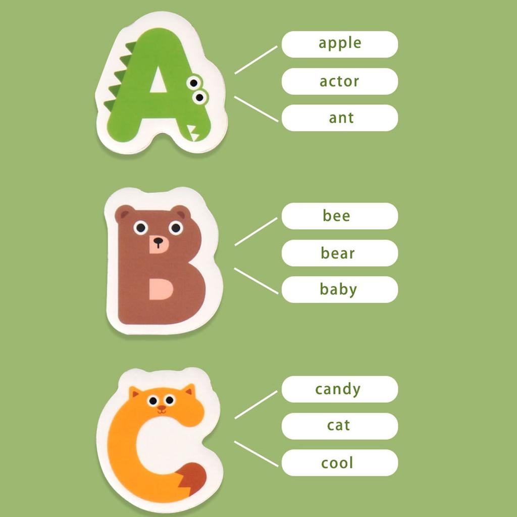 Детский мультфильм Магнитная английская буква головоломка словесная игра детское просвещение раннее образование головоломка игрушка