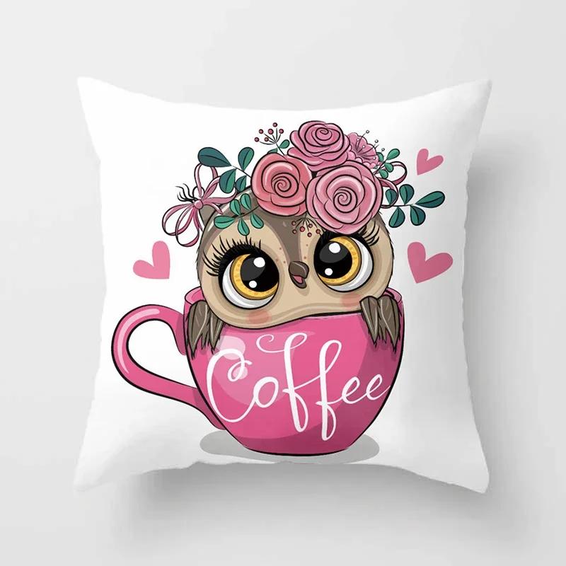 Милые наволочки на подушки с совами  Удобная наволочка x Декоративные подушки для дивана, кровати, машины, пледа, домашнего декора