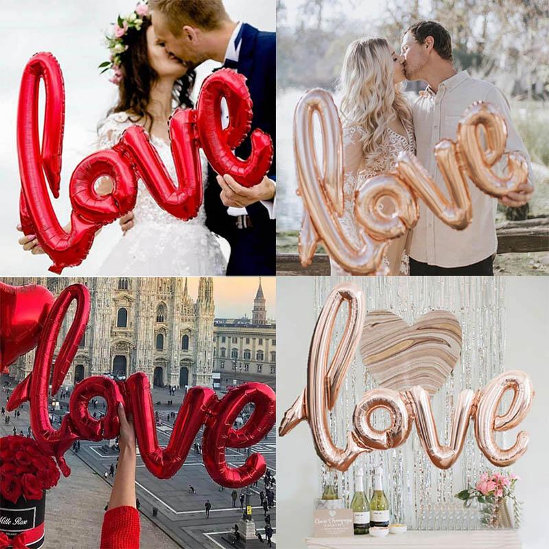 LOVE Letter  Aluminum Balloons - Reusable Party Decor for Birthday Anniversary Wedding