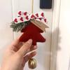 Мягкая подвеска в виде елки ручной работы, поделки, колокольчик на елку, настенное украшение, рождественские подарки