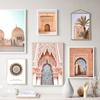 Islamic Moroccan Mosque Arabic Calligraphy Nordic Wall Art Print Poster Canvas Painting For Living Room Decoration Wall Picture