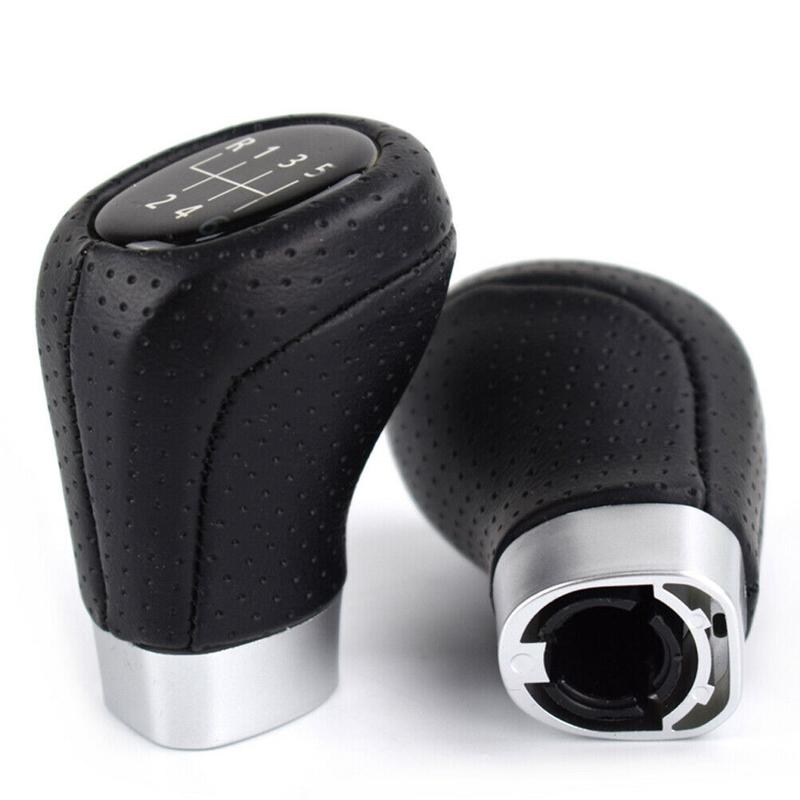 Authentic 6 Speed Gear Shift Knob Leather For -BMW 1Series 3Series E81 E82 E87 E88 E90 E91 E92 E93