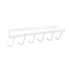 Крючок под шкафчик многофункциональный, нержавеющий, железный, 6 крючков, подвеска для хранения в шкафчике для спальни, кухни, белый