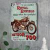 Royals Enfield Meteor Motor Ралли Монте-Карло Монако Винтажная Металлическая Жестяная Табличка - Идеально для Декора Мужской Пещеры, Гаража или Бара