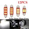 12pcs Interior Lights LED 31mm 36mm 39mm 41mm Feston C5w C10w Interior Dome Light Reading Light License Plate Light Camping Light