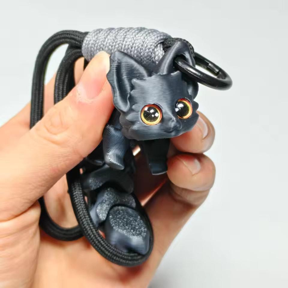 3D-печатные милые фигурки-украшения в виде лисы, с множеством подвижных суставов, имитацией глаз, веревкой для подвешивания, аксессуары для украшения комнаты, подарки