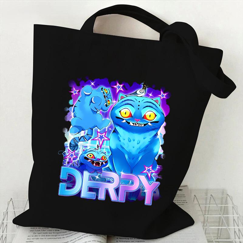 KPOP Группа Охотников на Демонов Холщовая сумка с принтом тигра Сумка через плечо для студентов Повседневная сумка-тоут для покупок