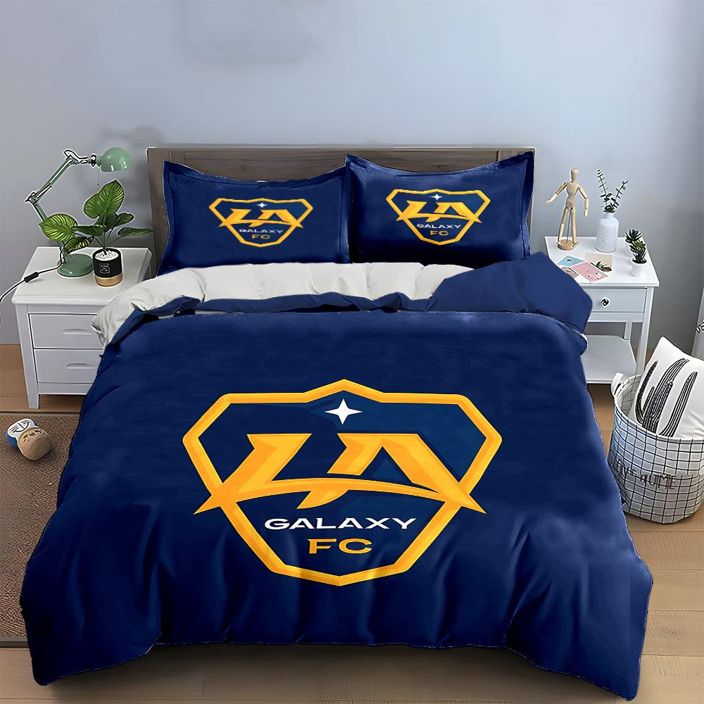 "LA Galaxy FC Bedding Set" Bedding Duvet Cover Set Duvet Cover Pillowcases (1 * Duvet Cover 2 * Pillowcases, without duvet insert)