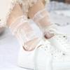 Женские носки Harajuku Ladies, дышащие, прозрачные, с цветочным кружевом, милые, сетчатые, мягкие, забавные носки, чулочно-носочные изделия