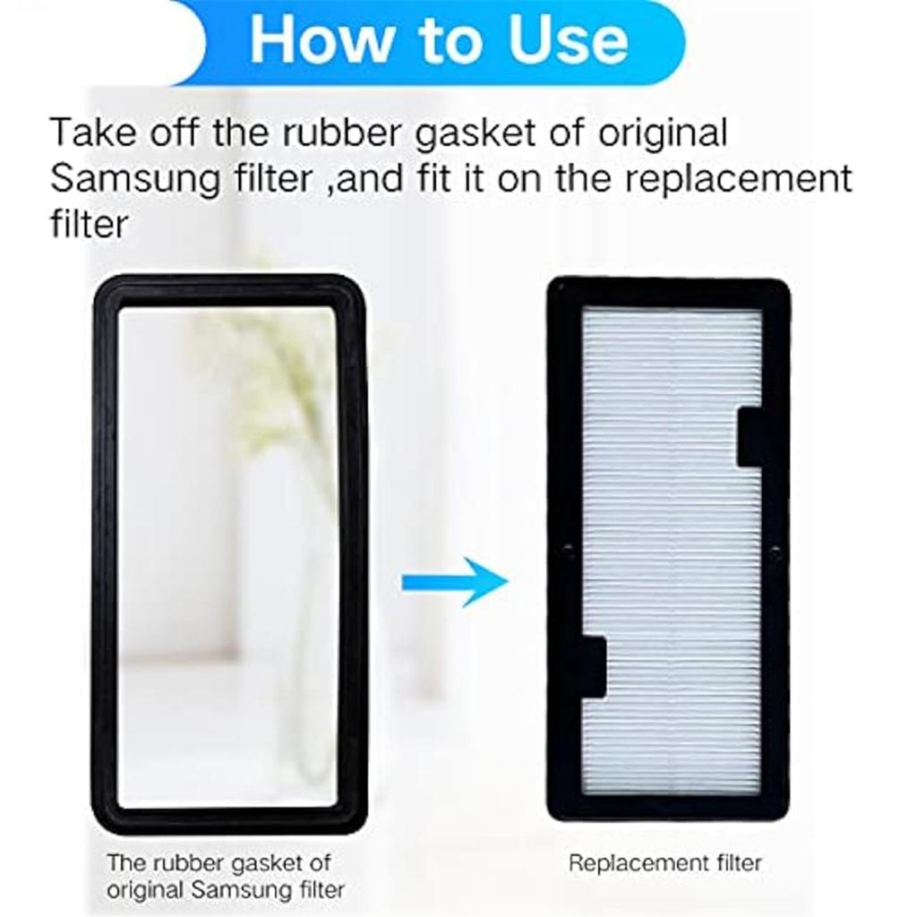 Replacement for Robot Cleaner Samsung Jet Bot+ HEPA Filters Accessories Parts 2PCS Robot Filter+1PCS Base Filter