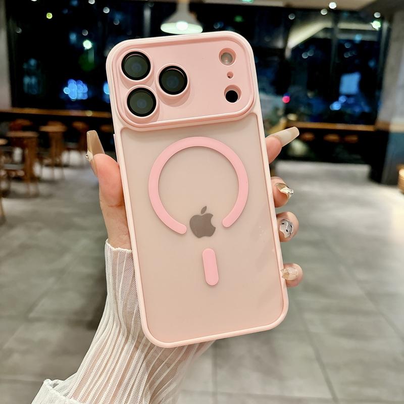 Новый оранжевый чехол для телефона 17 pro max для iPhone 17 AIR 17 PRO Max Магнитный Полупрозрачный Матовый Защита камеры Стеклянная пленка Защитная крышка Magsafe