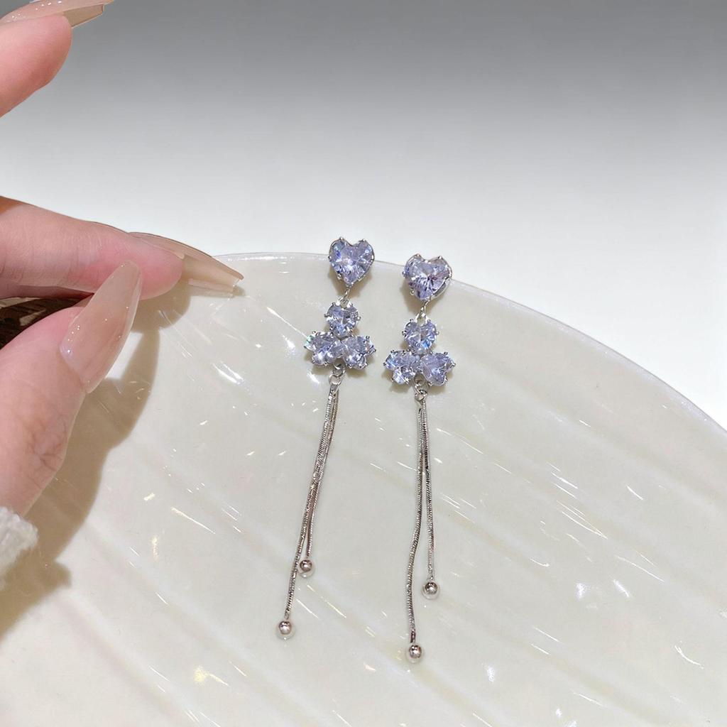 Элегантные серьги-кисточки с цирконами: Высококлассный милый сказочный стиль