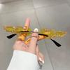 Винтажные Панк-Люкс Дизайнерские Солнцезащитные Очки с Алмазным Пламенем UV400 Без Оправы Кристальные Очки Для Женщин Мужчин